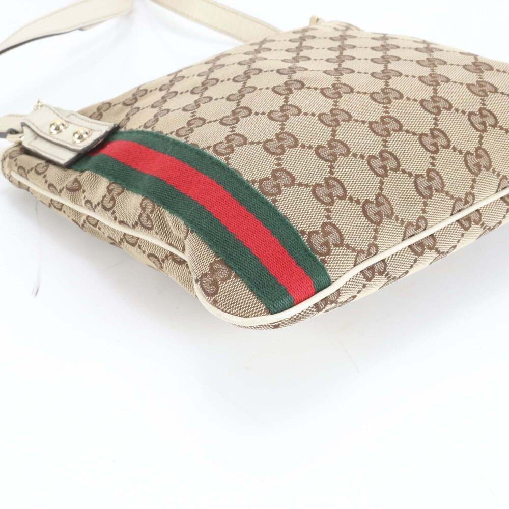 Gucci GG Canvas Sherry Line 144388 Leather Shoulder Bag/Hand Tote for Women - Picture 4 of 11